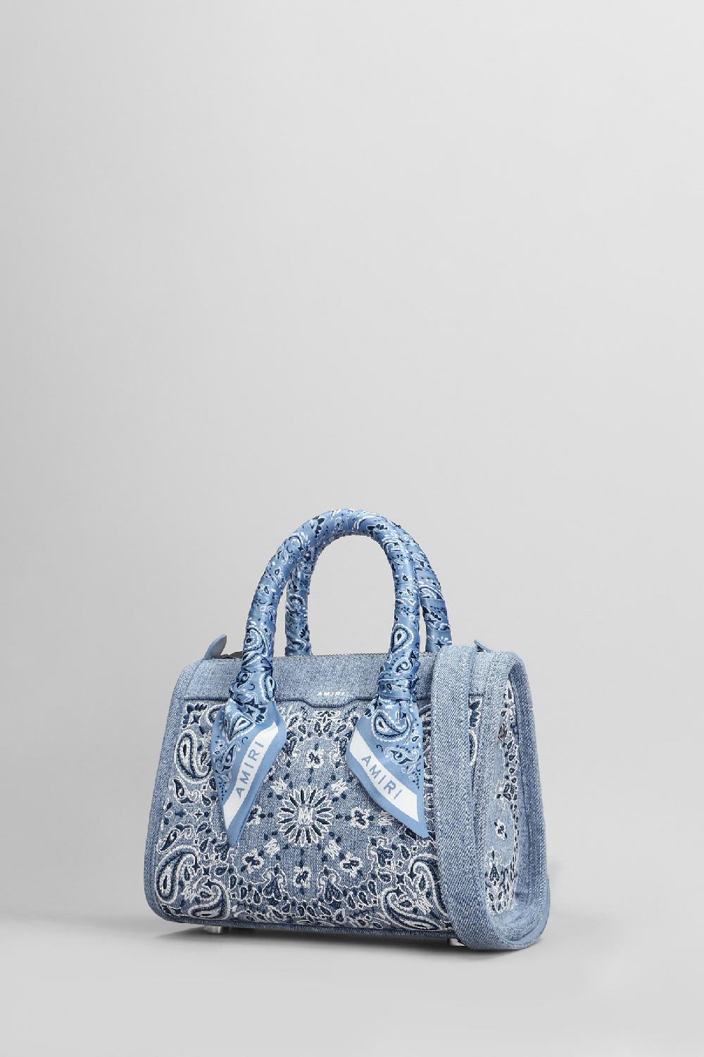 Deliberti Amiri Borsa A Spalla In Cotone Blu Cod. 405366 - Deliberti The Luxury Shopping