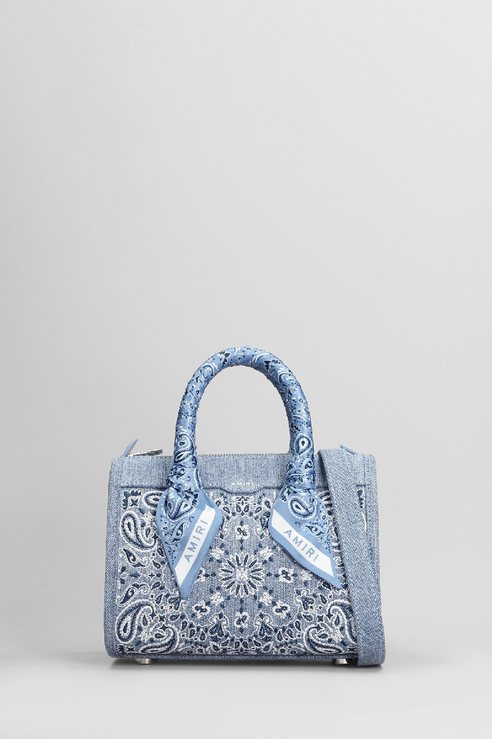Deliberti Amiri Borsa a spalla in cotone blu cod. 405366 - Deliberti The Luxury Shopping
