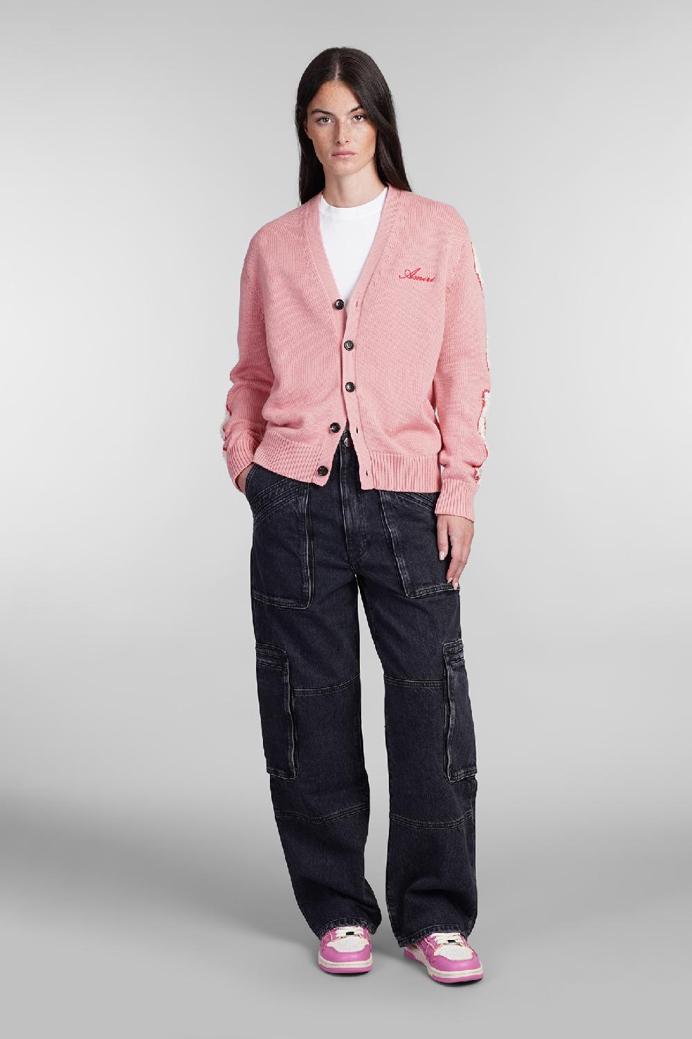 Deliberti Amiri Cardigan In Lana Rosa Cod. 405355 - Deliberti The Luxury Shopping