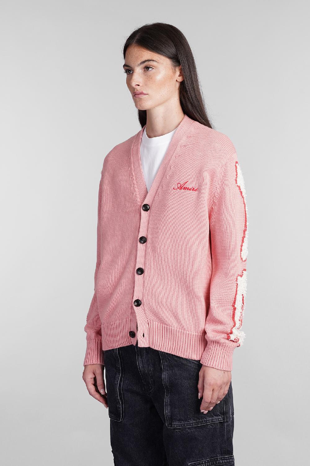 Deliberti Amiri Cardigan In Lana Rosa Cod. 405355 - Deliberti The Luxury Shopping