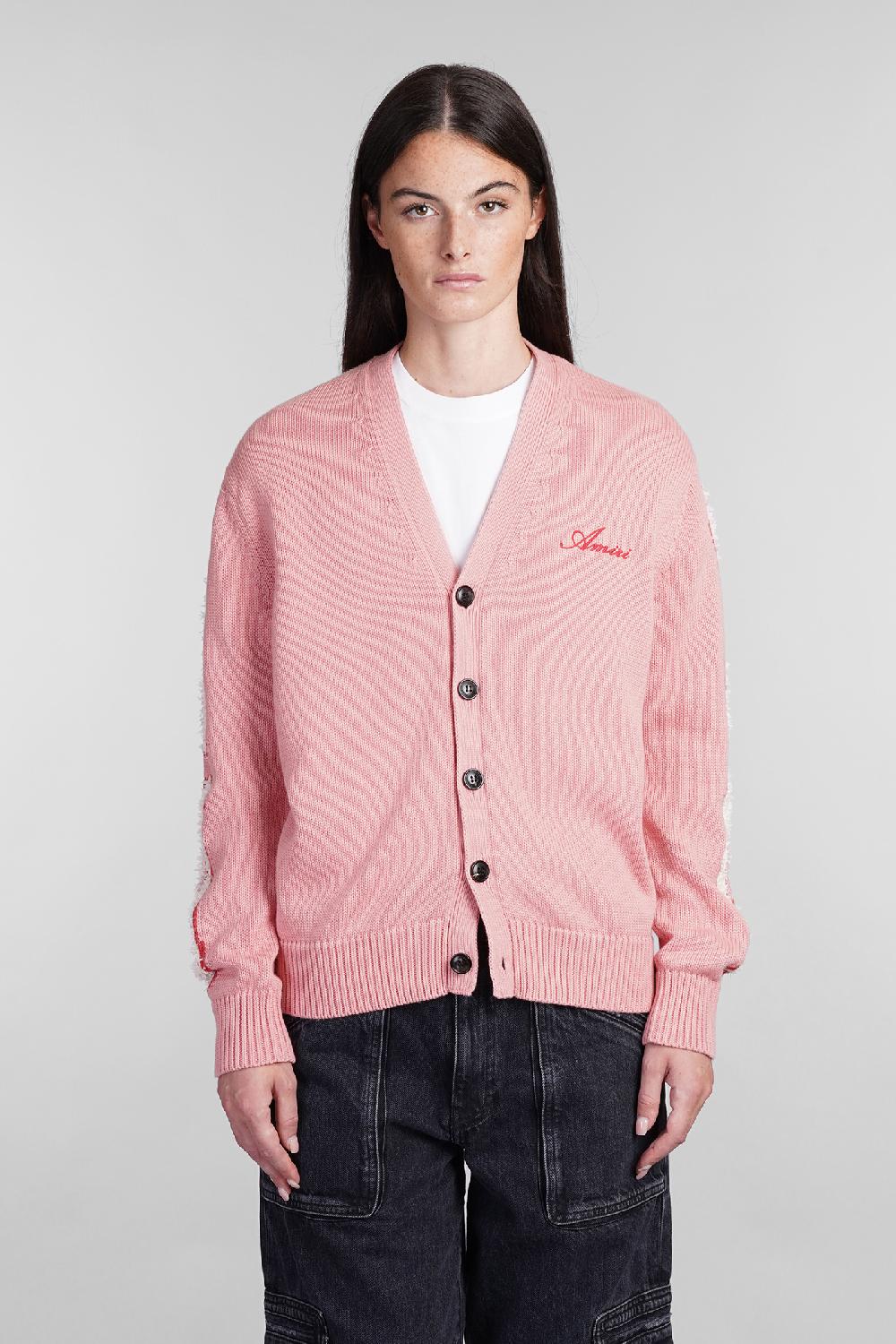 Deliberti Amiri Cardigan in lana rosa cod. 405355 - Deliberti The Luxury Shopping