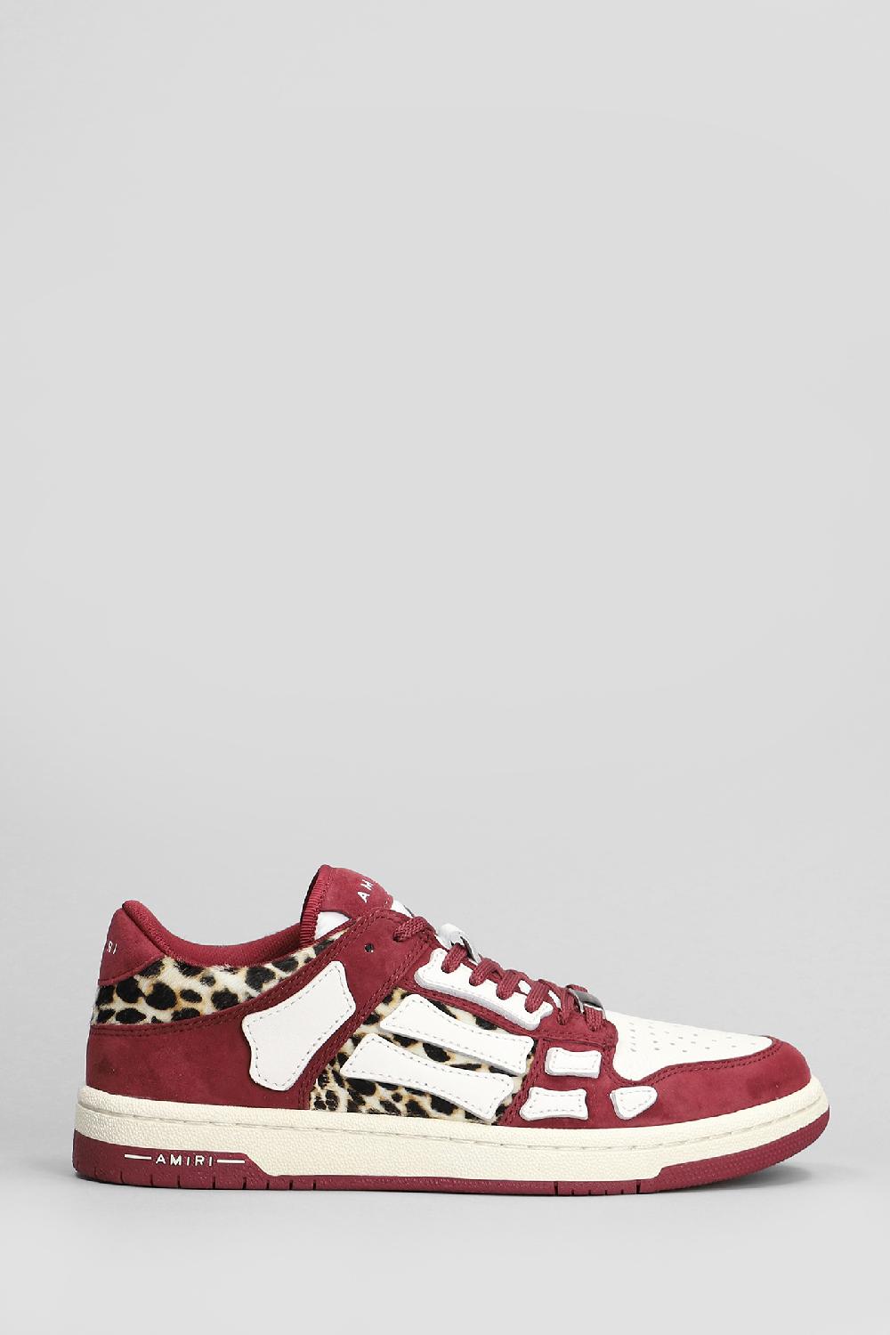 Deliberti Amiri Sneakers leopard skel top low in pelle bordeaux cod. 409877 - Deliberti The Luxury Shopping