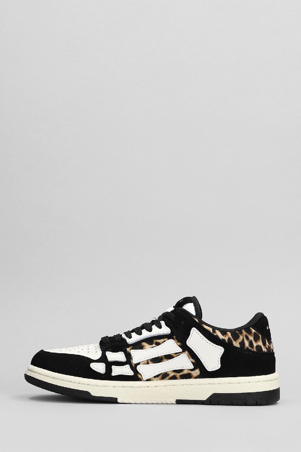 Deliberti Amiri Sneakers Leopard Skel Top Low In Pelle Nera Cod. 409876 - Deliberti The Luxury Shopping
