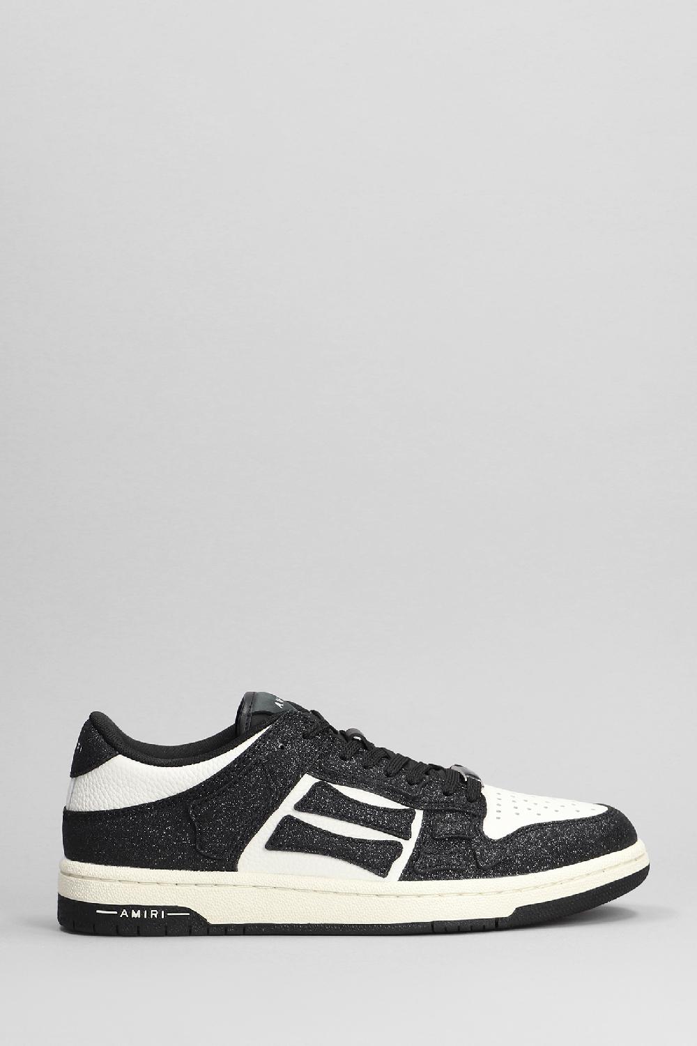 Deliberti Amiri Sneakers shimmer skel top in pelle nera cod. 401271 - Deliberti The Luxury Shopping