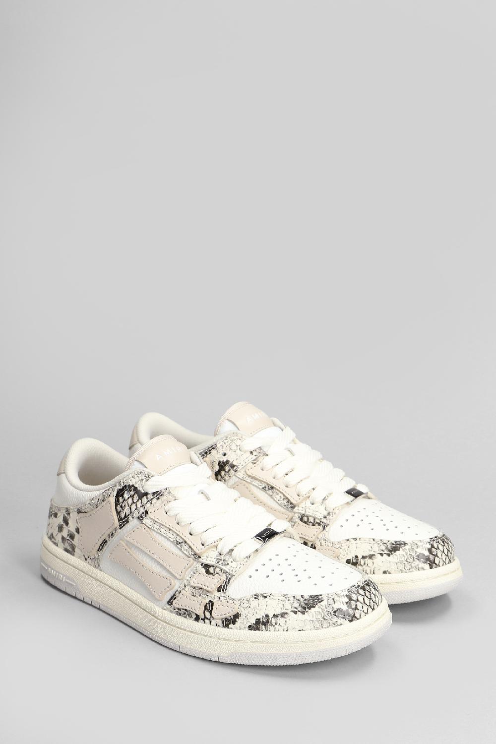 Deliberti Amiri Sneakers Skel Top Low In Pelle Beige Cod. 409875 - Deliberti The Luxury Shopping