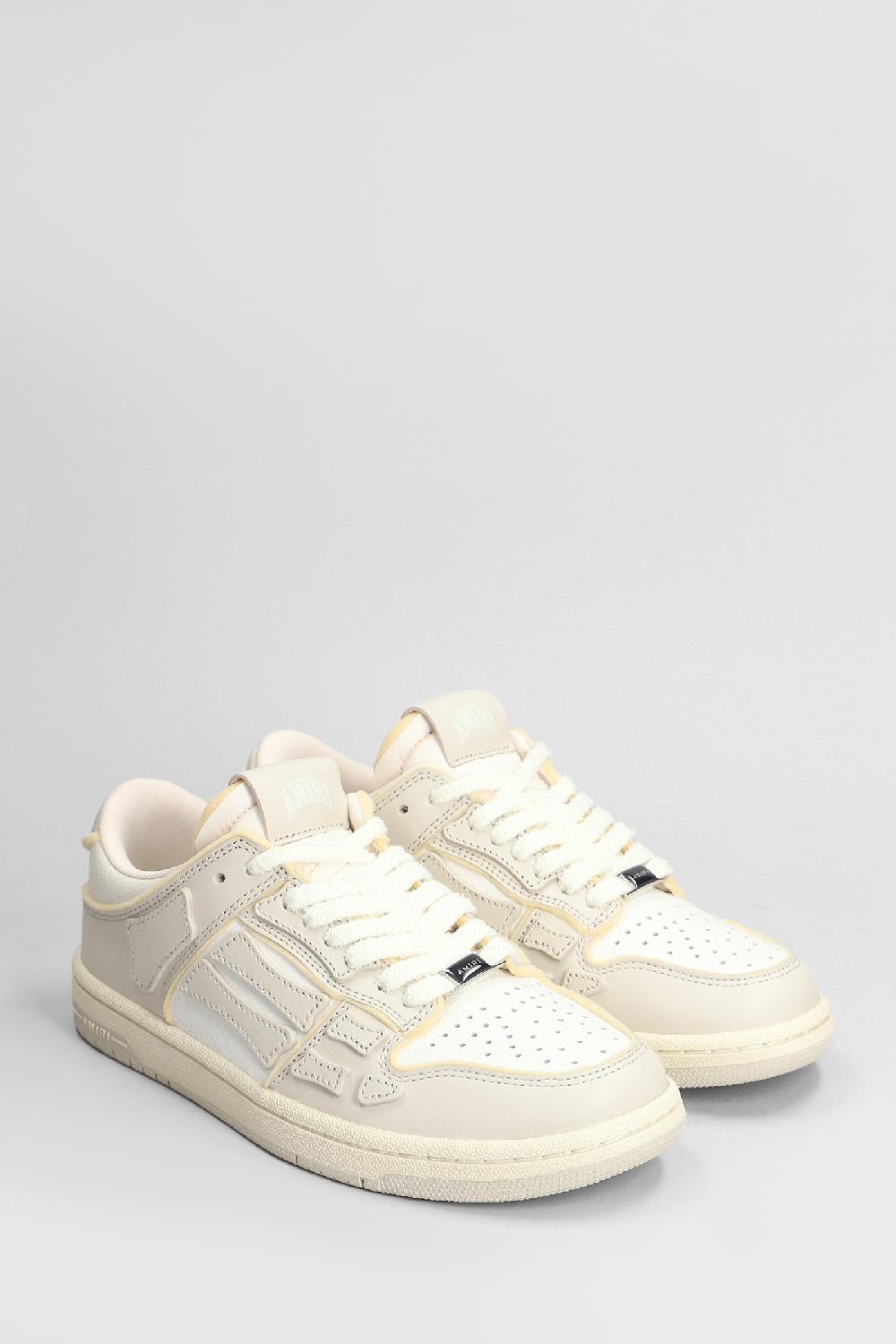 Deliberti Amiri Sneakers Skeltop Low In Pelle Beige Cod. 405358 - Deliberti The Luxury Shopping