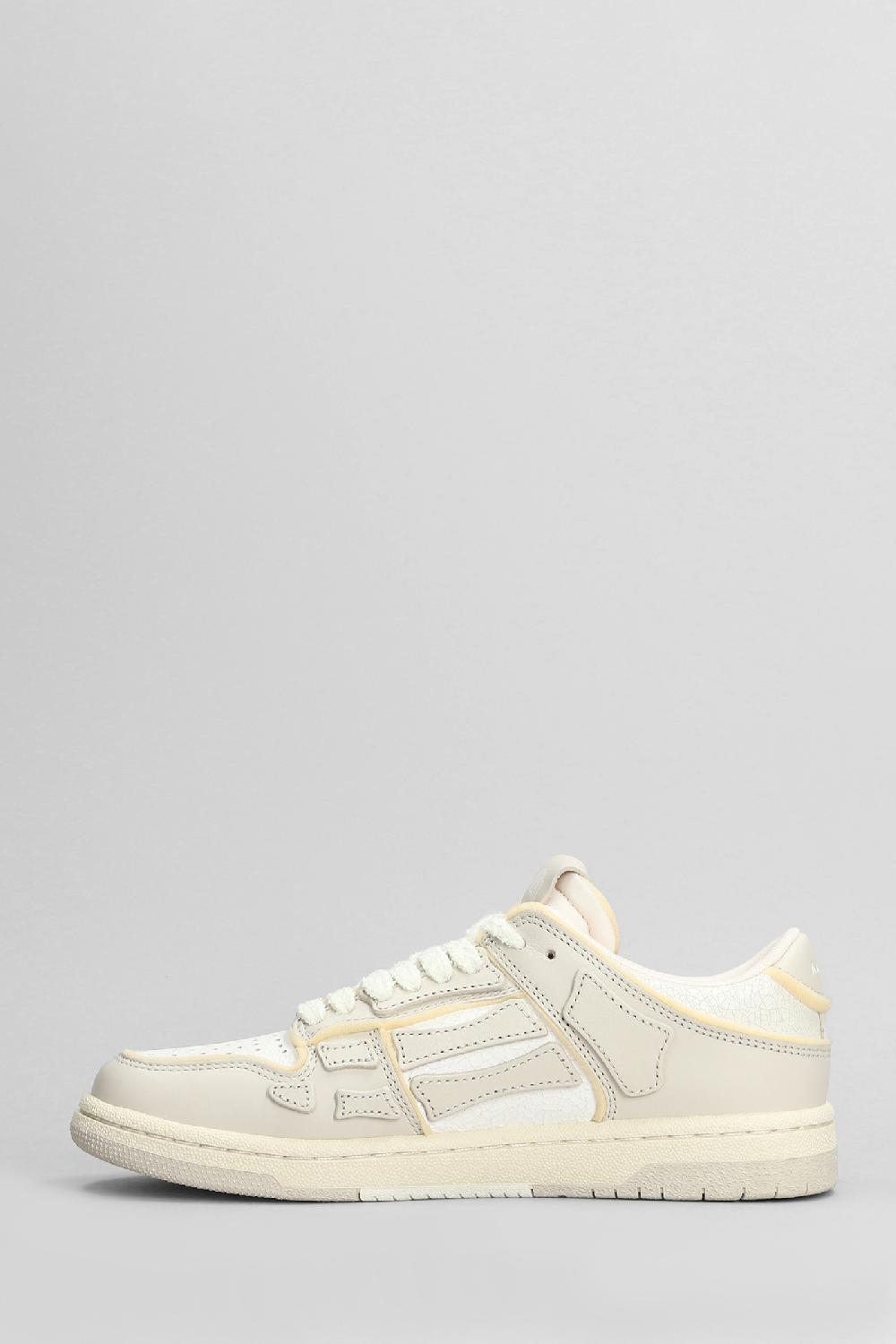 Deliberti Amiri Sneakers Skeltop Low In Pelle Beige Cod. 405358 - Deliberti The Luxury Shopping