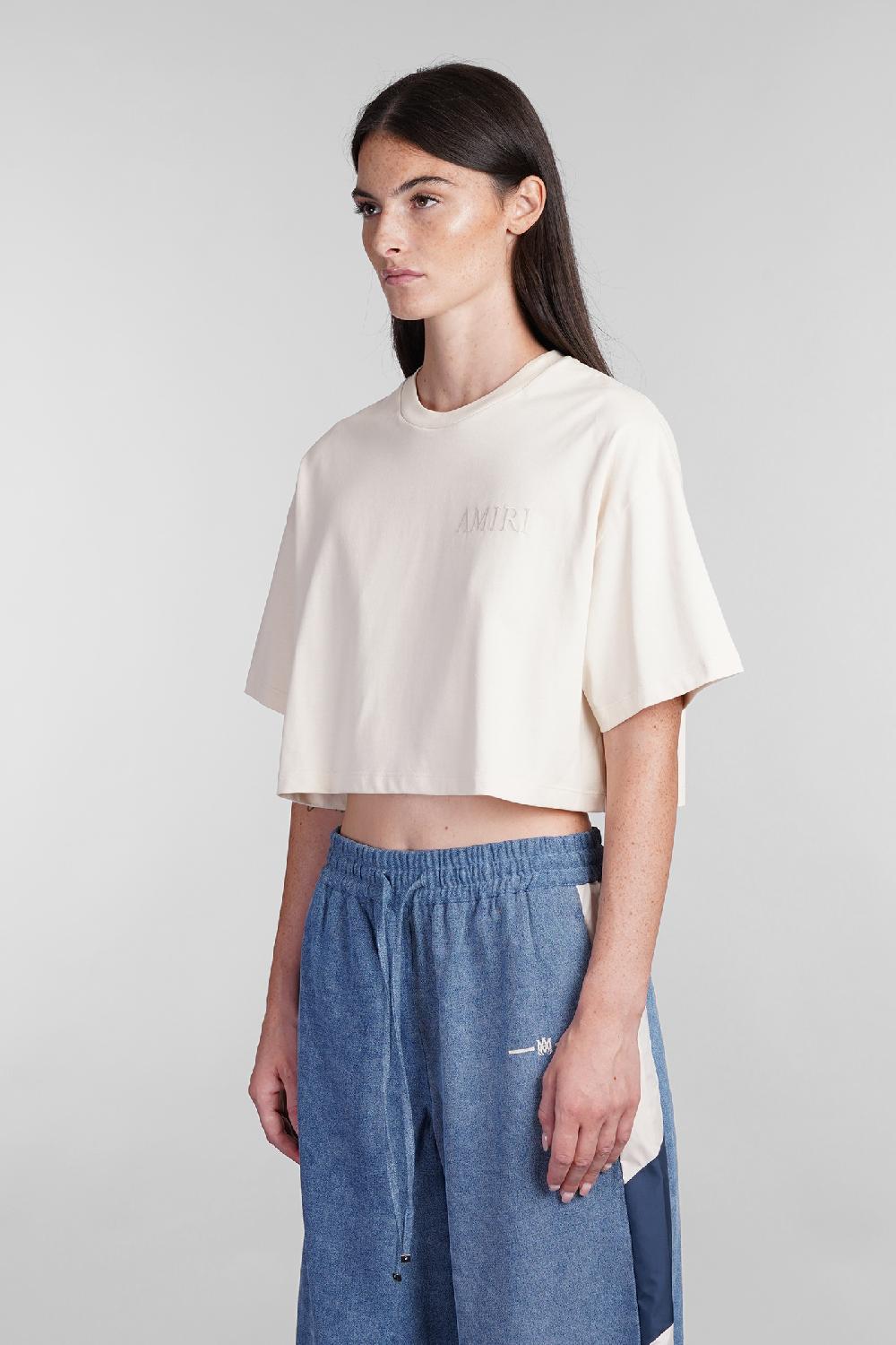 Deliberti Amiri T-shirt In Cotone Beige Cod. 401273 - Deliberti The Luxury Shopping