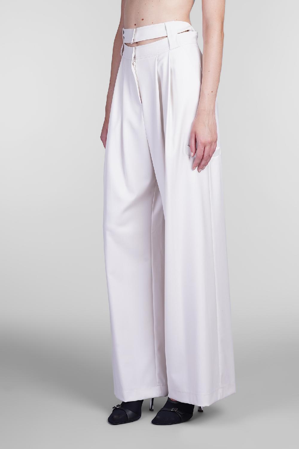 Deliberti Andreadamo Pantalone In Poliestere Bianco Cod. 405560 - Deliberti The Luxury Shopping