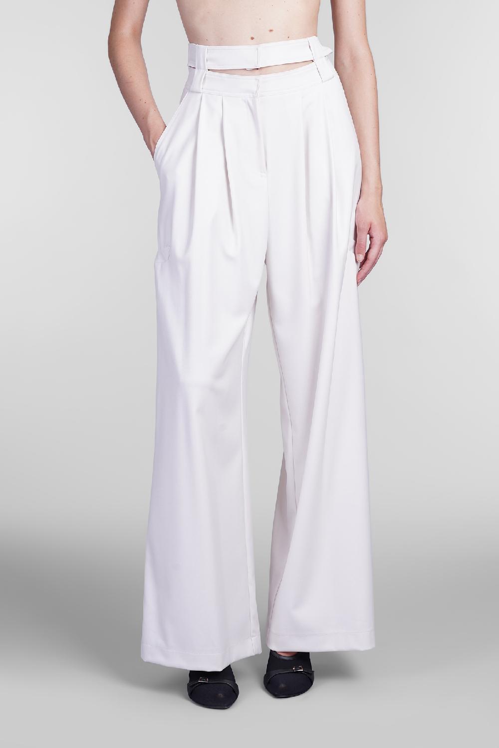 Deliberti Andreadamo Pantalone in poliestere bianco cod. 405560 - Deliberti The Luxury Shopping