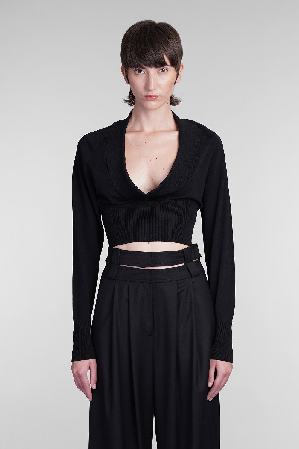 Deliberti Andreadamo Topwear in viscosa nera cod. 404408 - Deliberti The Luxury Shopping