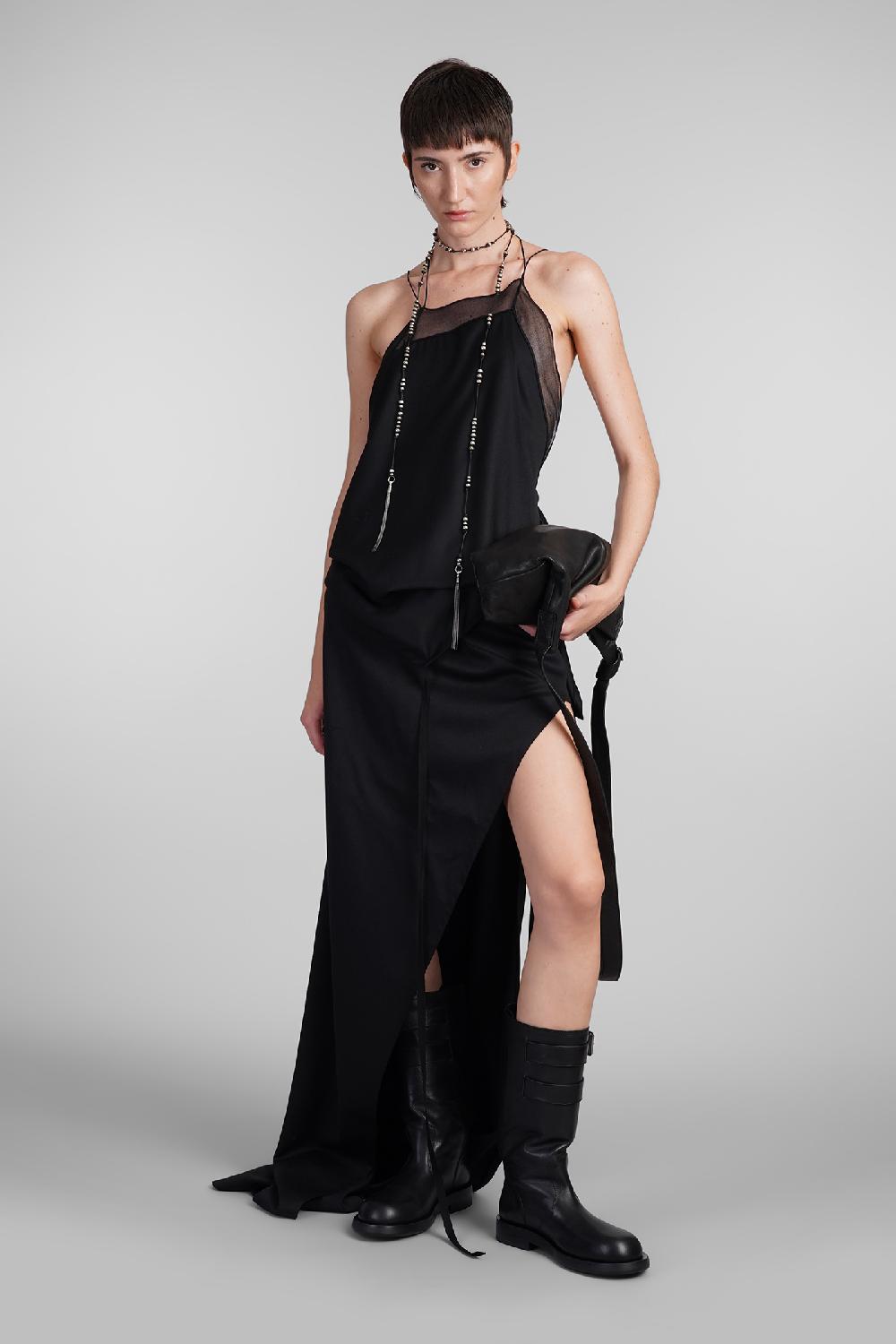 Deliberti Ann Demeulemeester Abito Lief In Lana Nera Cod. 409435 - Deliberti The Luxury Shopping