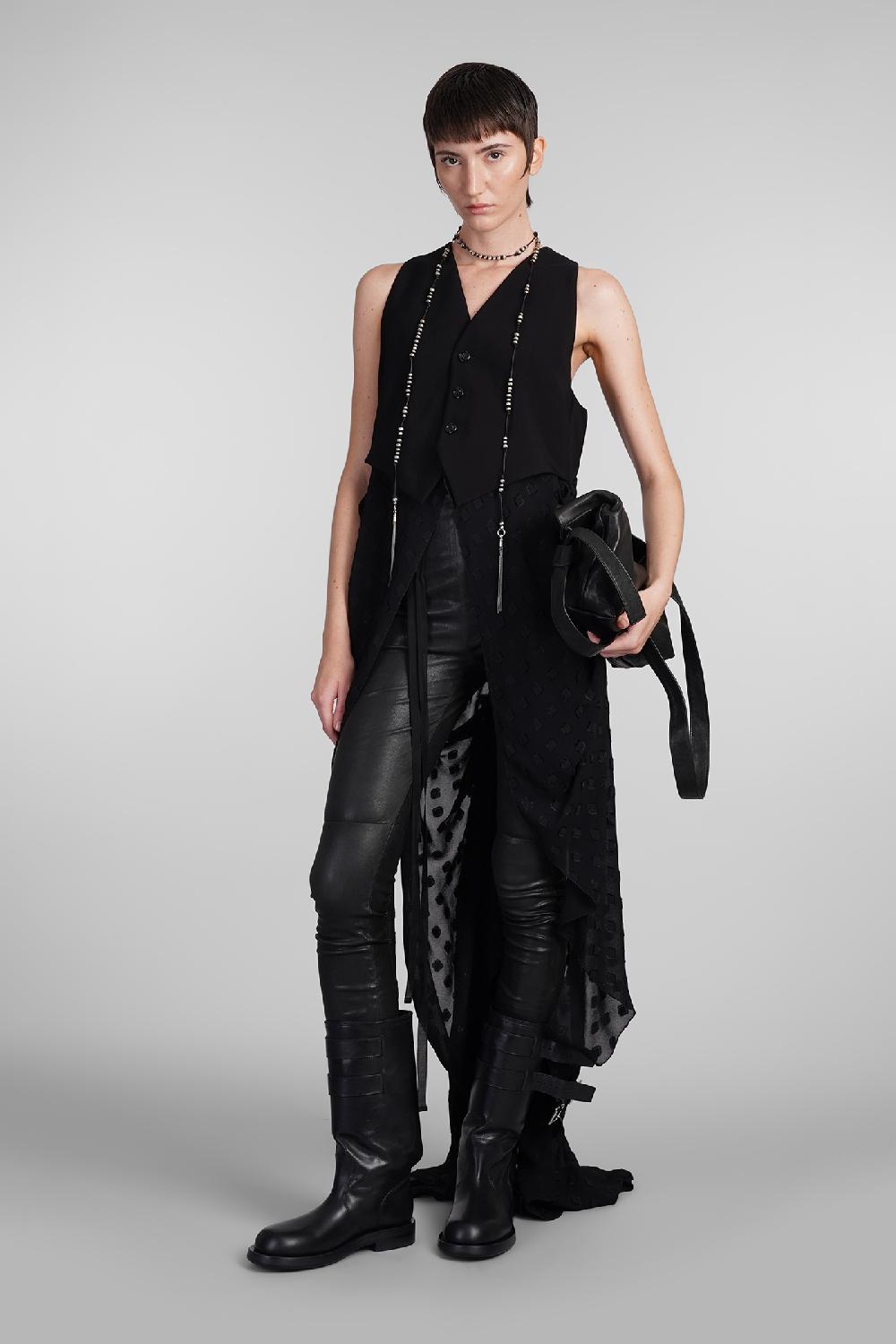 Deliberti Ann Demeulemeester Abito Thyra In Viscosa Nera Cod. 409433 - Deliberti The Luxury Shopping