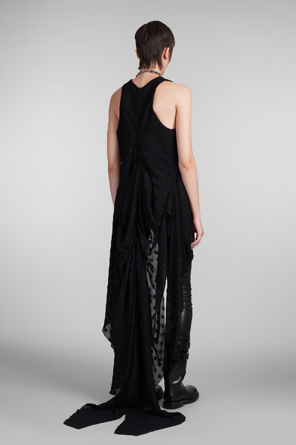 Deliberti Ann Demeulemeester Abito Thyra In Viscosa Nera Cod. 409433 - Deliberti The Luxury Shopping