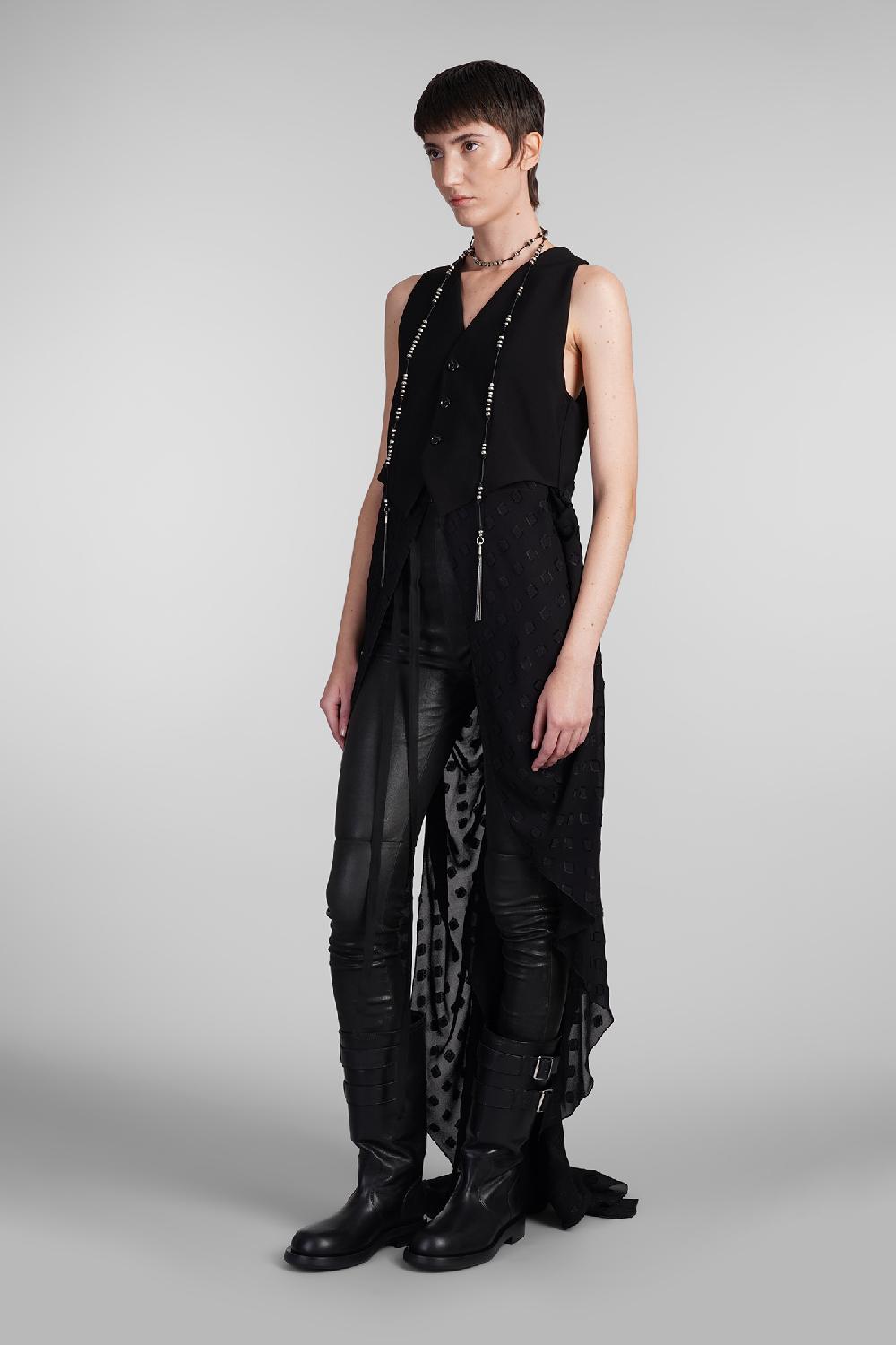 Deliberti Ann Demeulemeester Abito Thyra In Viscosa Nera Cod. 409433 - Deliberti The Luxury Shopping