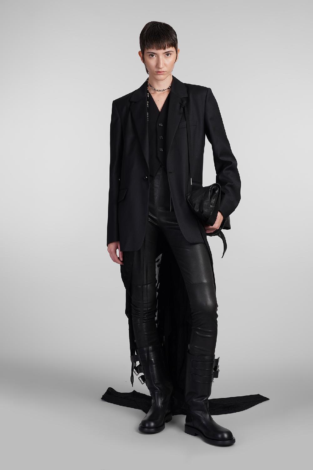 Deliberti Ann Demeulemeester Blazer Elin In Lana Nera Cod. 409432 - Deliberti The Luxury Shopping