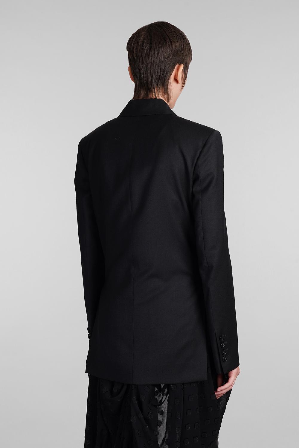Deliberti Ann Demeulemeester Blazer Elin In Lana Nera Cod. 409432 - Deliberti The Luxury Shopping