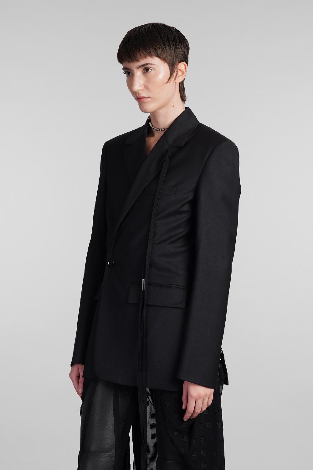 Deliberti Ann Demeulemeester Blazer Elin In Lana Nera Cod. 409432 - Deliberti The Luxury Shopping