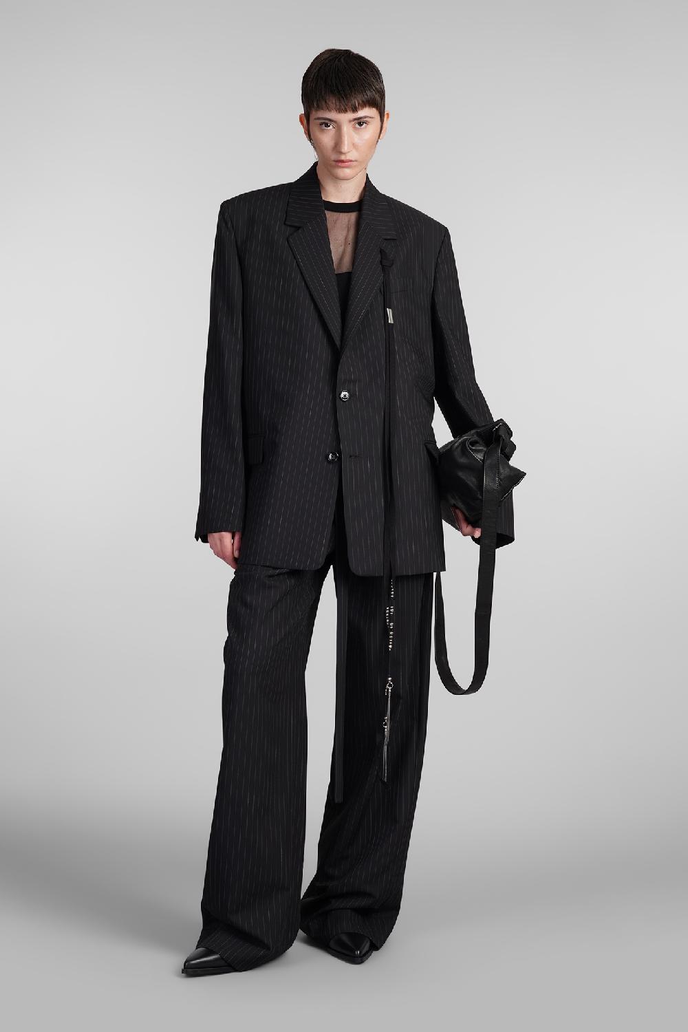 Deliberti Ann Demeulemeester Blazer Lizzie In Lana Nera Cod. 409431 - Deliberti The Luxury Shopping