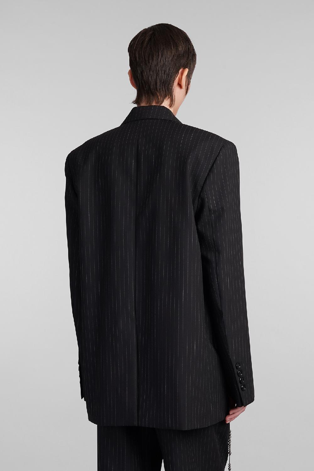 Deliberti Ann Demeulemeester Blazer Lizzie In Lana Nera Cod. 409431 - Deliberti The Luxury Shopping