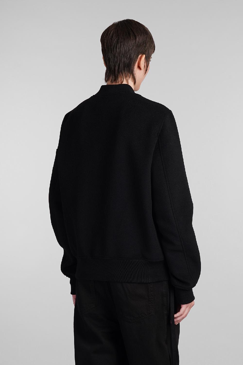 Deliberti Ann Demeulemeester Bomber Barbara In Lana Nera Cod. 409444 - Deliberti The Luxury Shopping