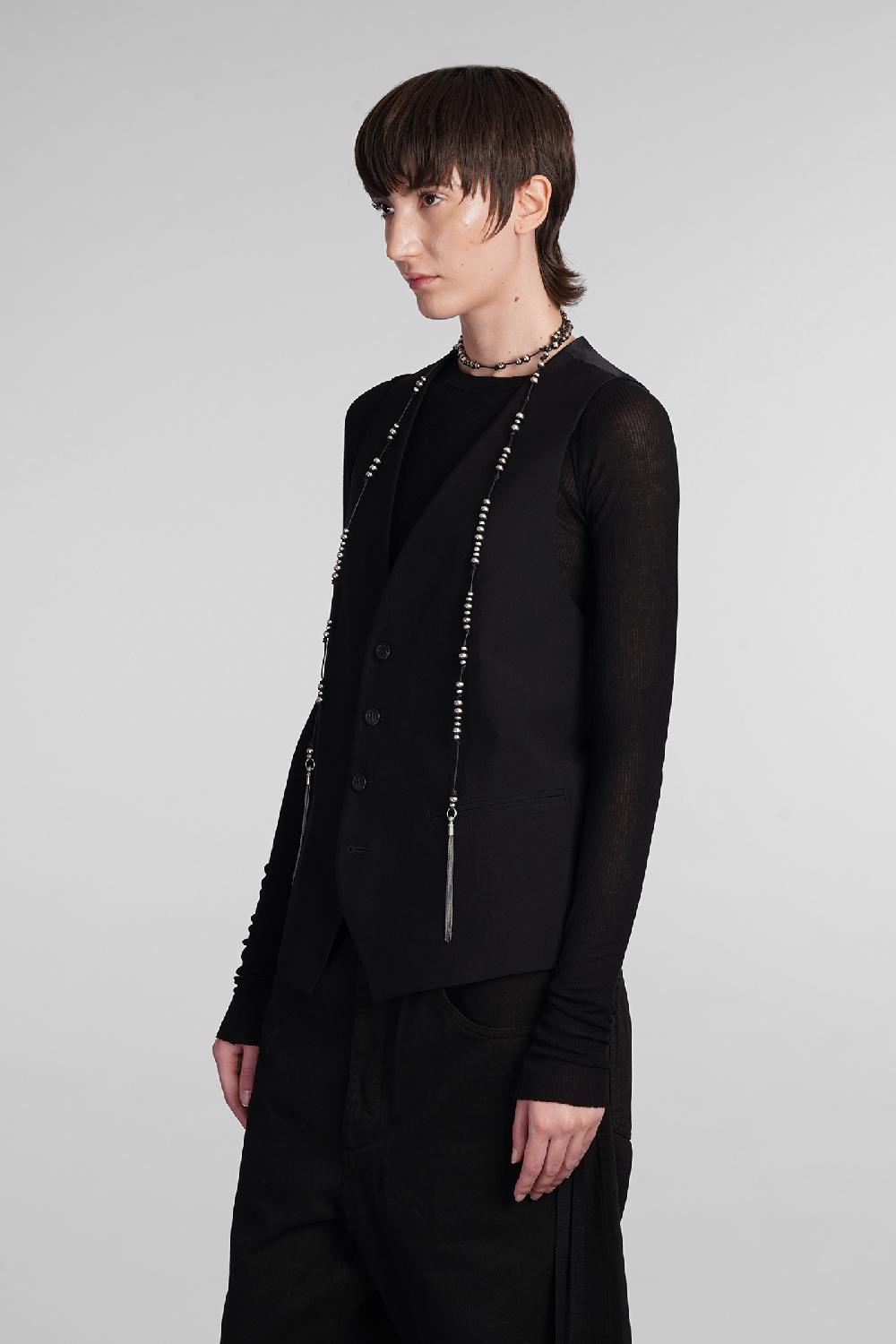 Deliberti Ann Demeulemeester Gilet In Cotone Nero Cod. 399654 - Deliberti The Luxury Shopping