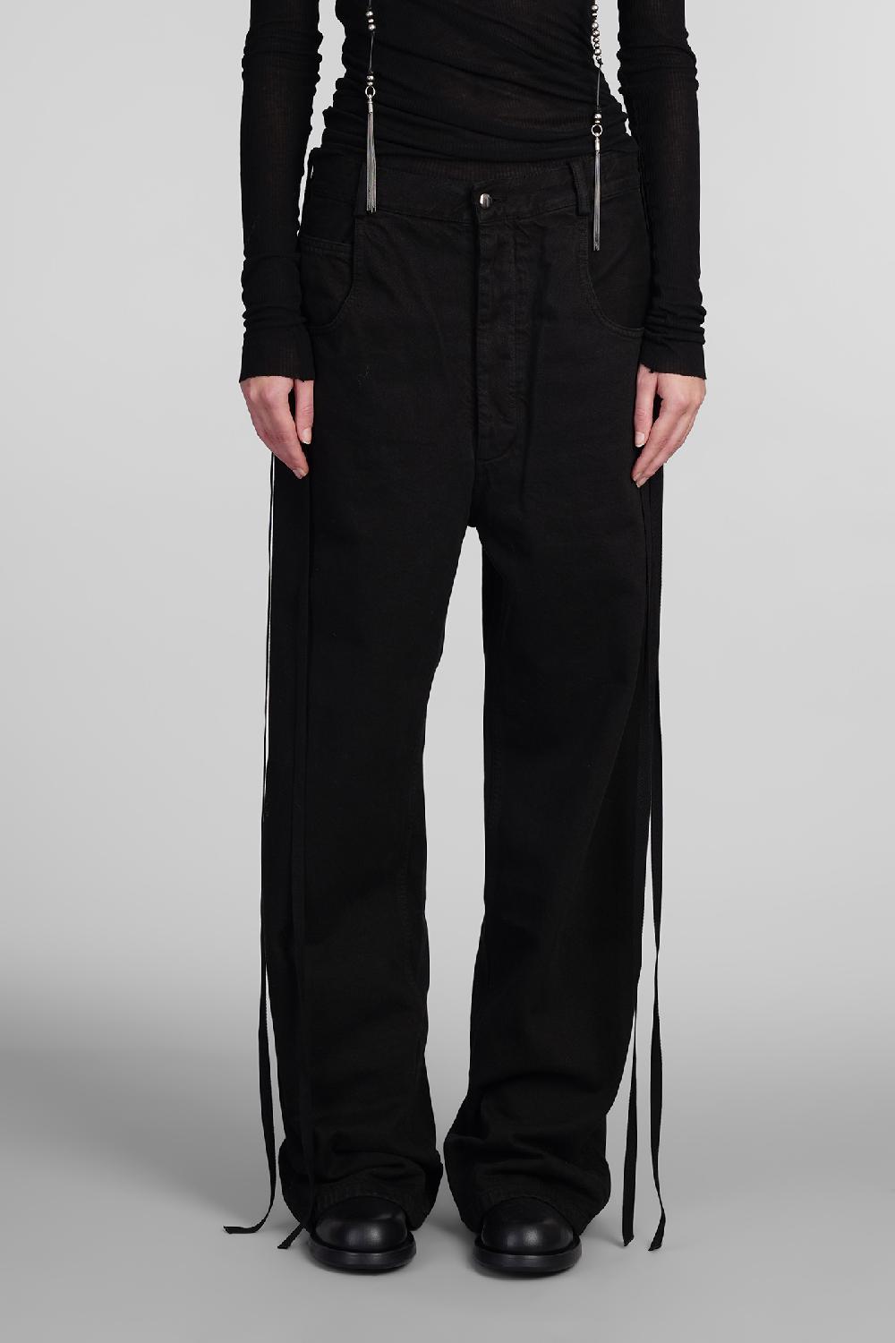 Deliberti Ann Demeulemeester Jeans polly in cotone nero cod. 406851 - Deliberti The Luxury Shopping