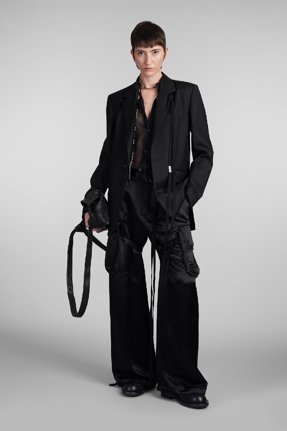 Deliberti Ann Demeulemeester Pantalone Lare In Acetato Nero Cod. 409443 - Deliberti The Luxury Shopping