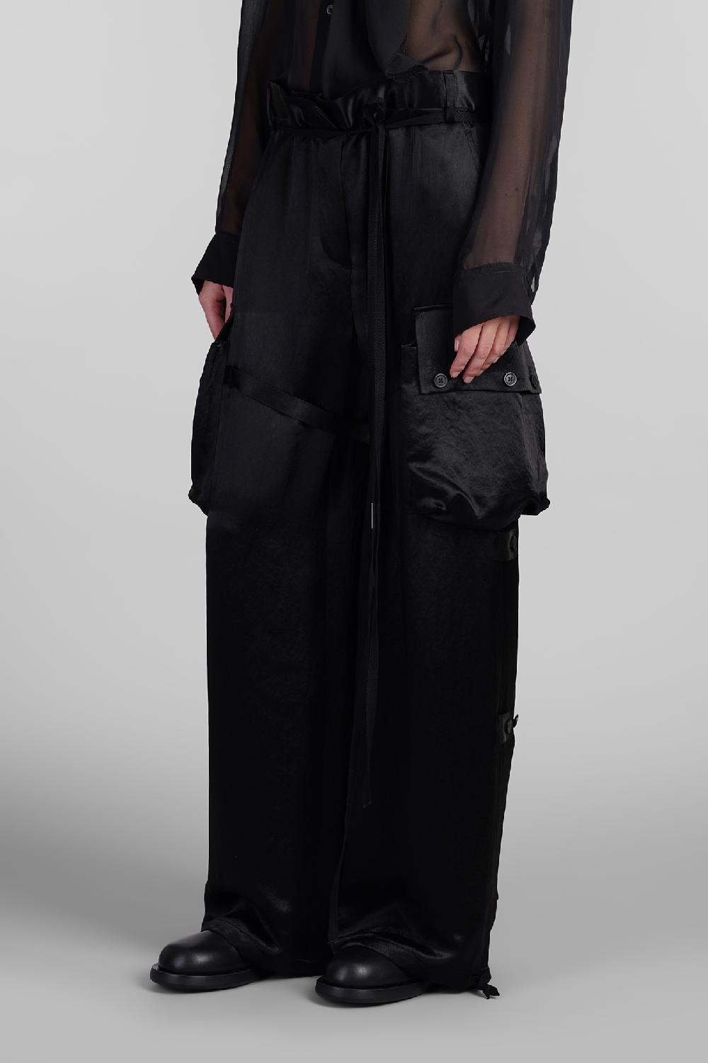 Deliberti Ann Demeulemeester Pantalone Lare In Acetato Nero Cod. 409443 - Deliberti The Luxury Shopping