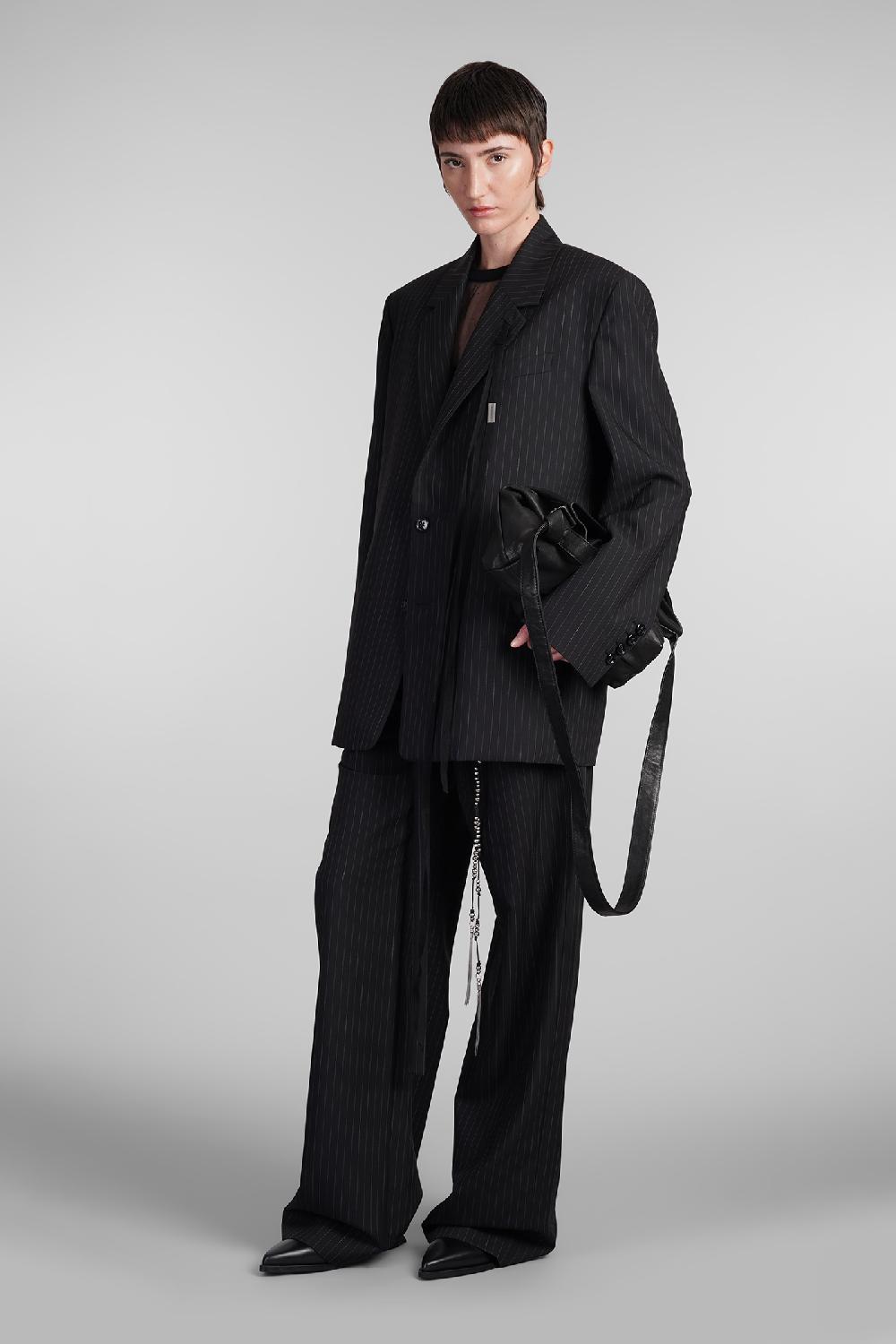 Deliberti Ann Demeulemeester Pantalone Linna In Lana Nera Cod. 409434 - Deliberti The Luxury Shopping