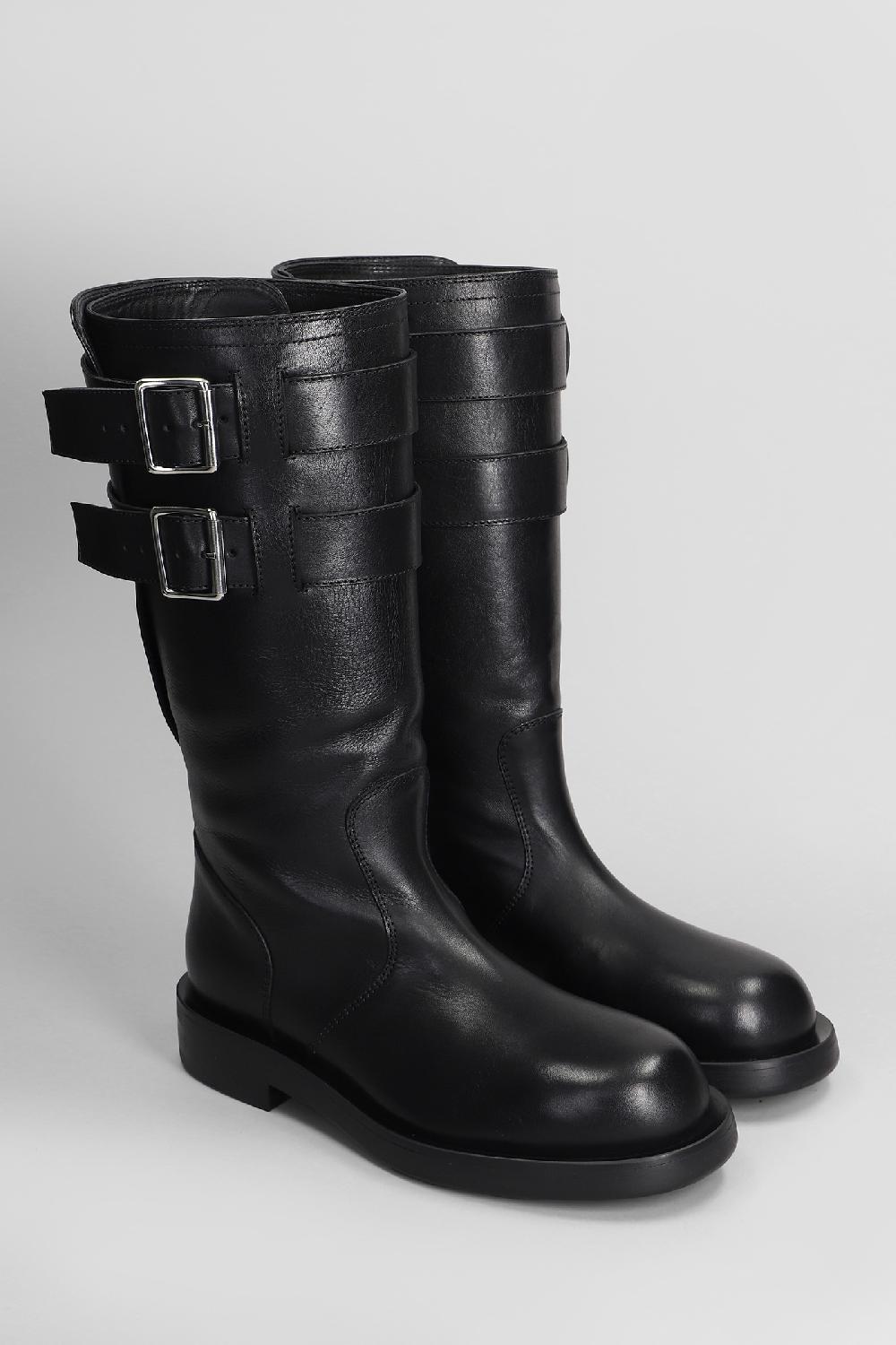 Deliberti Ann Demeulemeester Stivali Tacco Basso Milan In Pelle Nera Cod. 406850 - Deliberti The Luxury Shopping