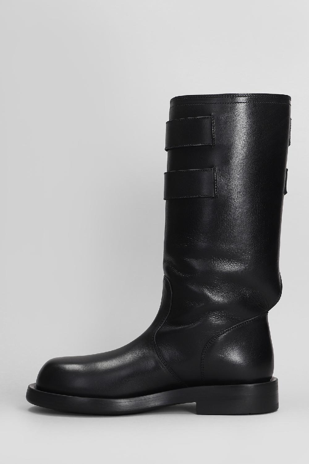 Deliberti Ann Demeulemeester Stivali Tacco Basso Milan In Pelle Nera Cod. 406850 - Deliberti The Luxury Shopping