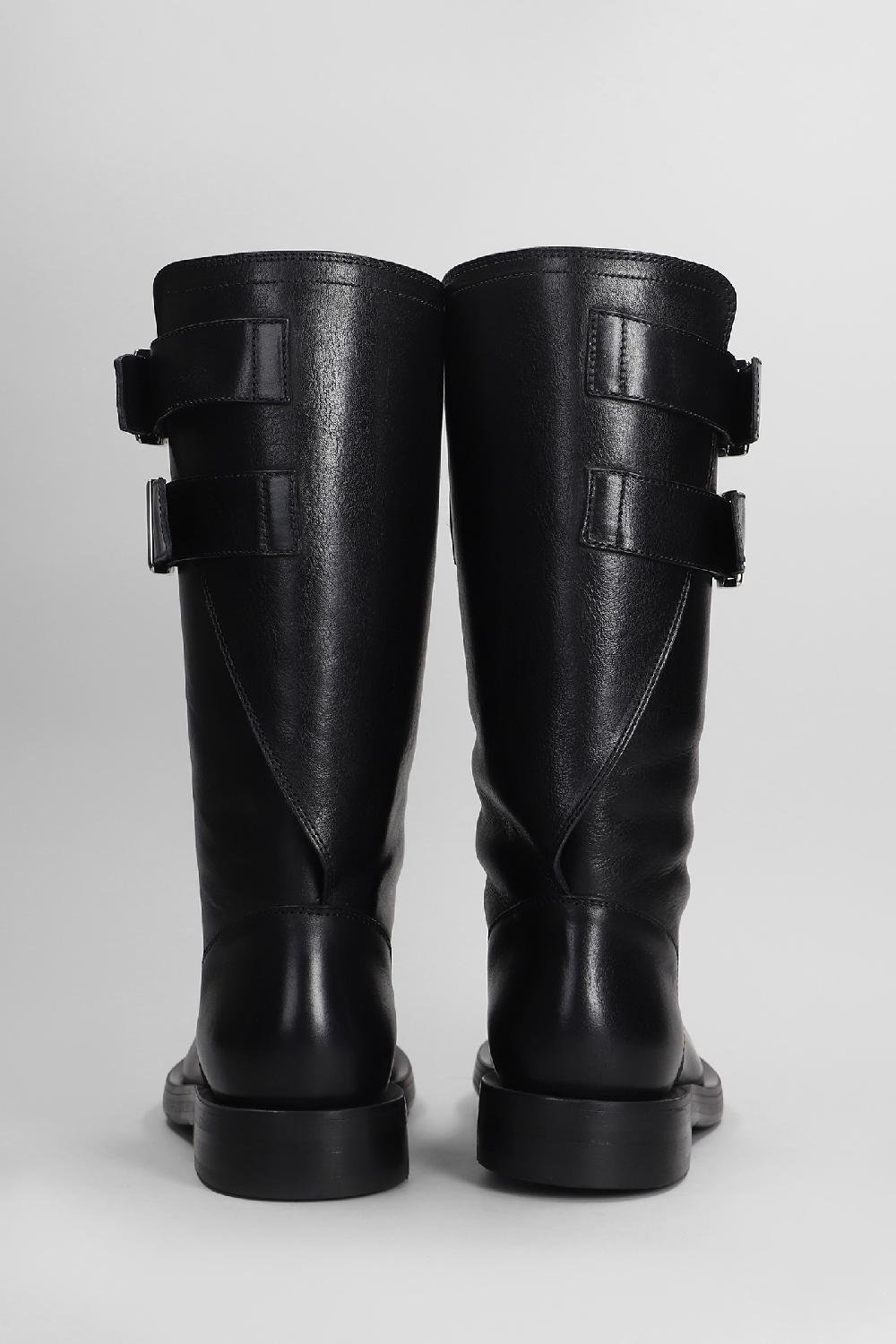 Deliberti Ann Demeulemeester Stivali Tacco Basso Milan In Pelle Nera Cod. 406850 - Deliberti The Luxury Shopping