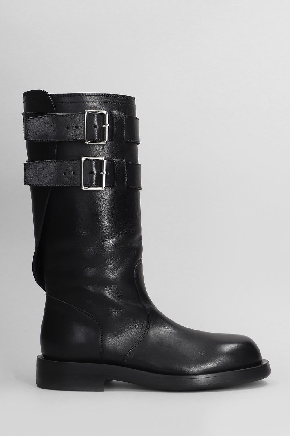 Deliberti Ann Demeulemeester Stivali tacco basso milan in pelle nera cod. 406850 - Deliberti The Luxury Shopping