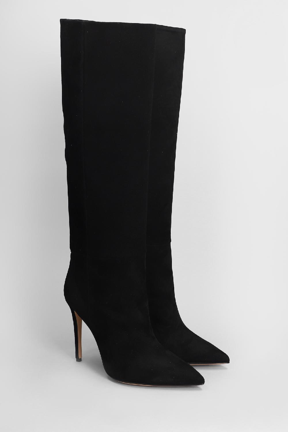 Deliberti Anna F. Stivali Tacco Alto In Camoscio Nero Cod. 406672 - Deliberti The Luxury Shopping