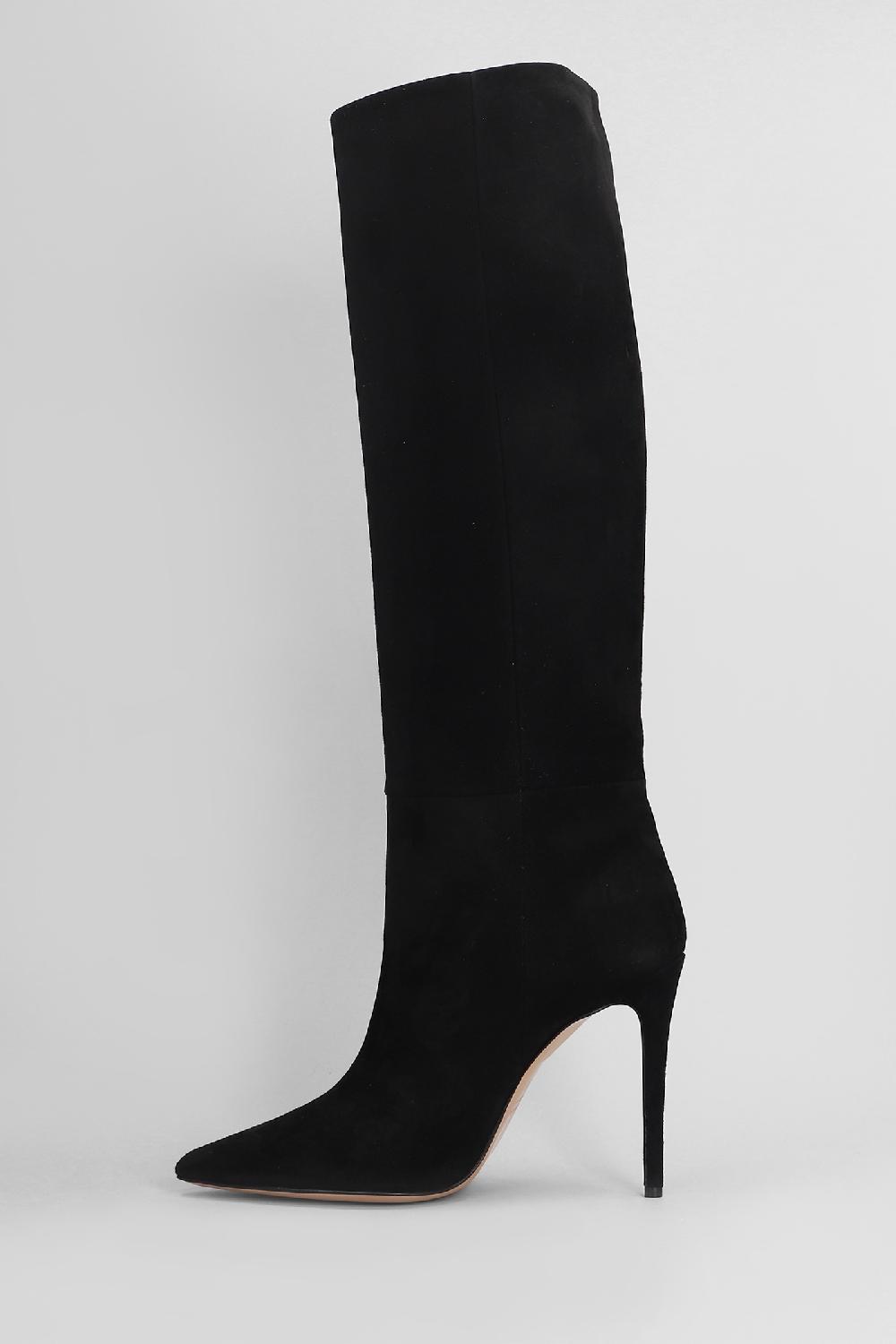 Deliberti Anna F. Stivali Tacco Alto In Camoscio Nero Cod. 406672 - Deliberti The Luxury Shopping