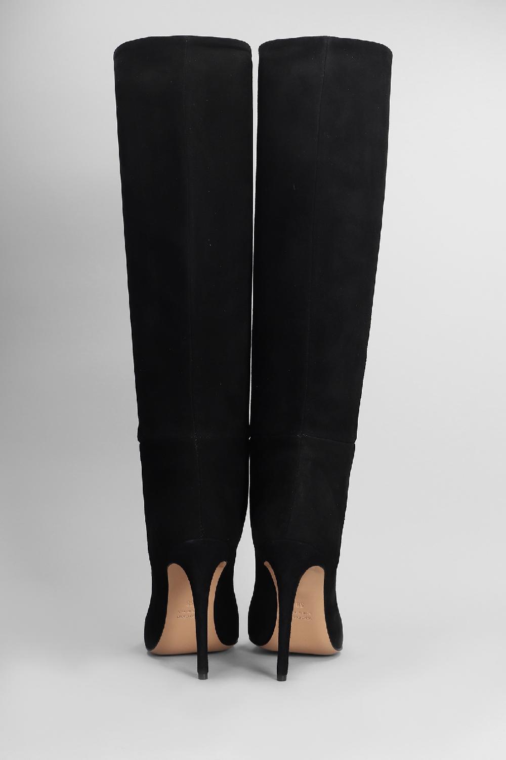 Deliberti Anna F. Stivali Tacco Alto In Camoscio Nero Cod. 406672 - Deliberti The Luxury Shopping