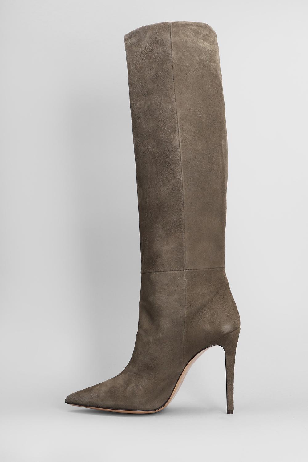 Deliberti Anna F. Stivali Tacco Alto In Camoscio Taupe Cod. 406673 - Deliberti The Luxury Shopping