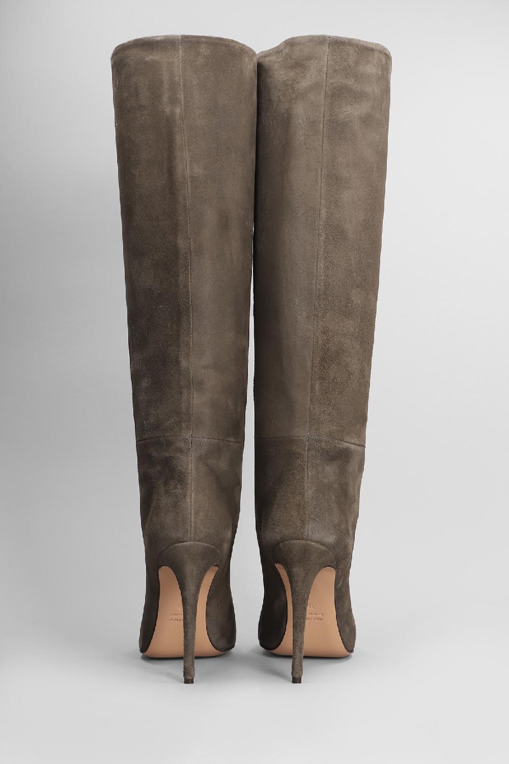 Deliberti Anna F. Stivali Tacco Alto In Camoscio Taupe Cod. 406673 - Deliberti The Luxury Shopping