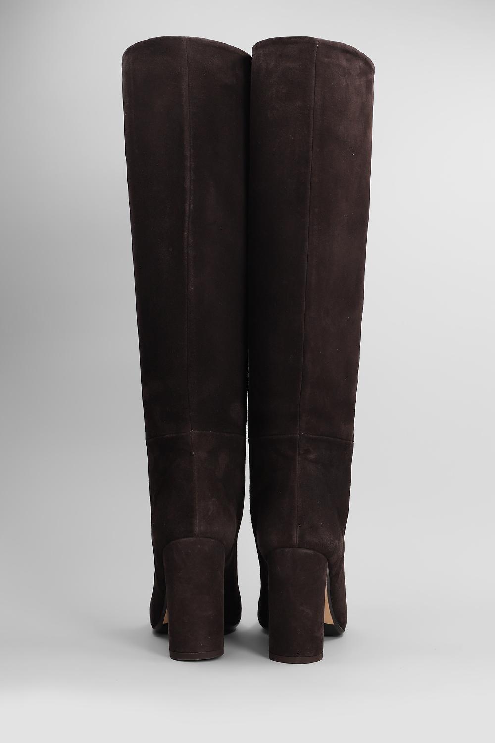 Deliberti Anna F. Stivali Tacco Alto In Camoscio Testa Di Moro Cod. 407636 - Deliberti The Luxury Shopping