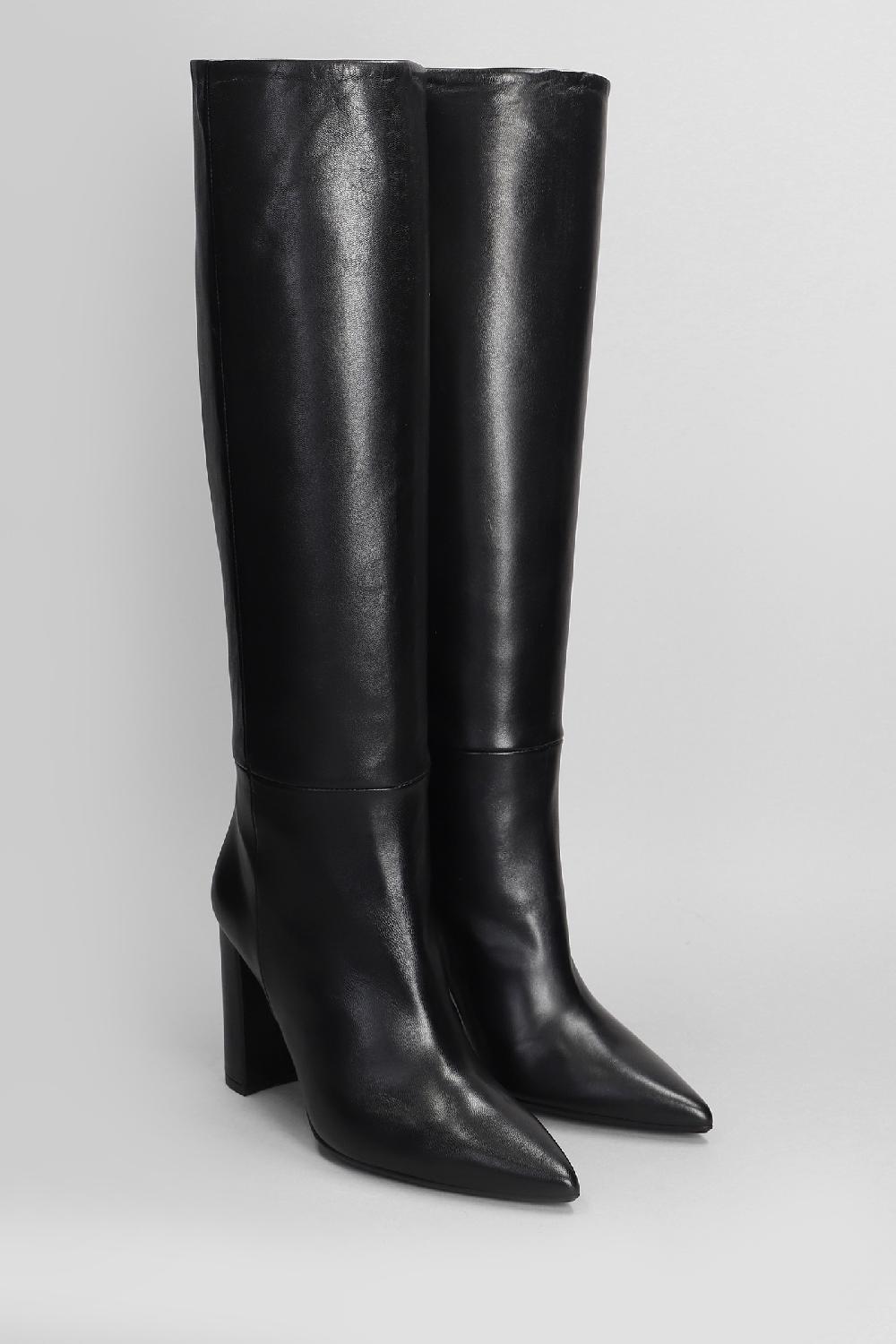 Deliberti Anna F. Stivali Tacco Alto In Pelle Nera Cod. 404808 - Deliberti The Luxury Shopping