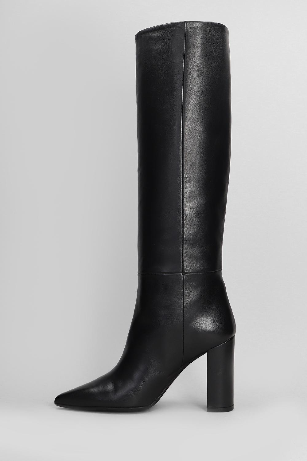 Deliberti Anna F. Stivali Tacco Alto In Pelle Nera Cod. 404808 - Deliberti The Luxury Shopping