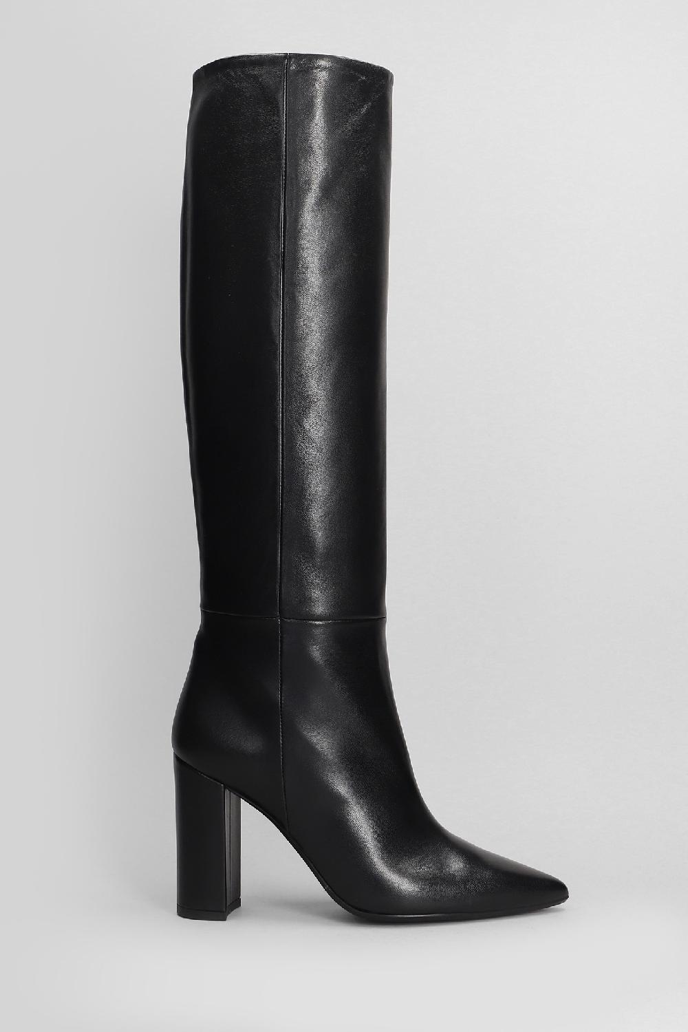 Deliberti Anna F. Stivali tacco alto in pelle nera cod. 404808 - Deliberti The Luxury Shopping