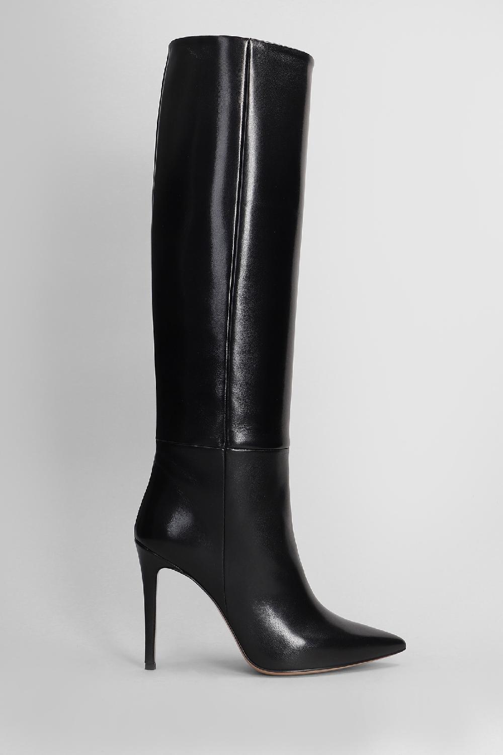 Deliberti Anna F. Stivali tacco alto in pelle nera cod. 408538 - Deliberti The Luxury Shopping