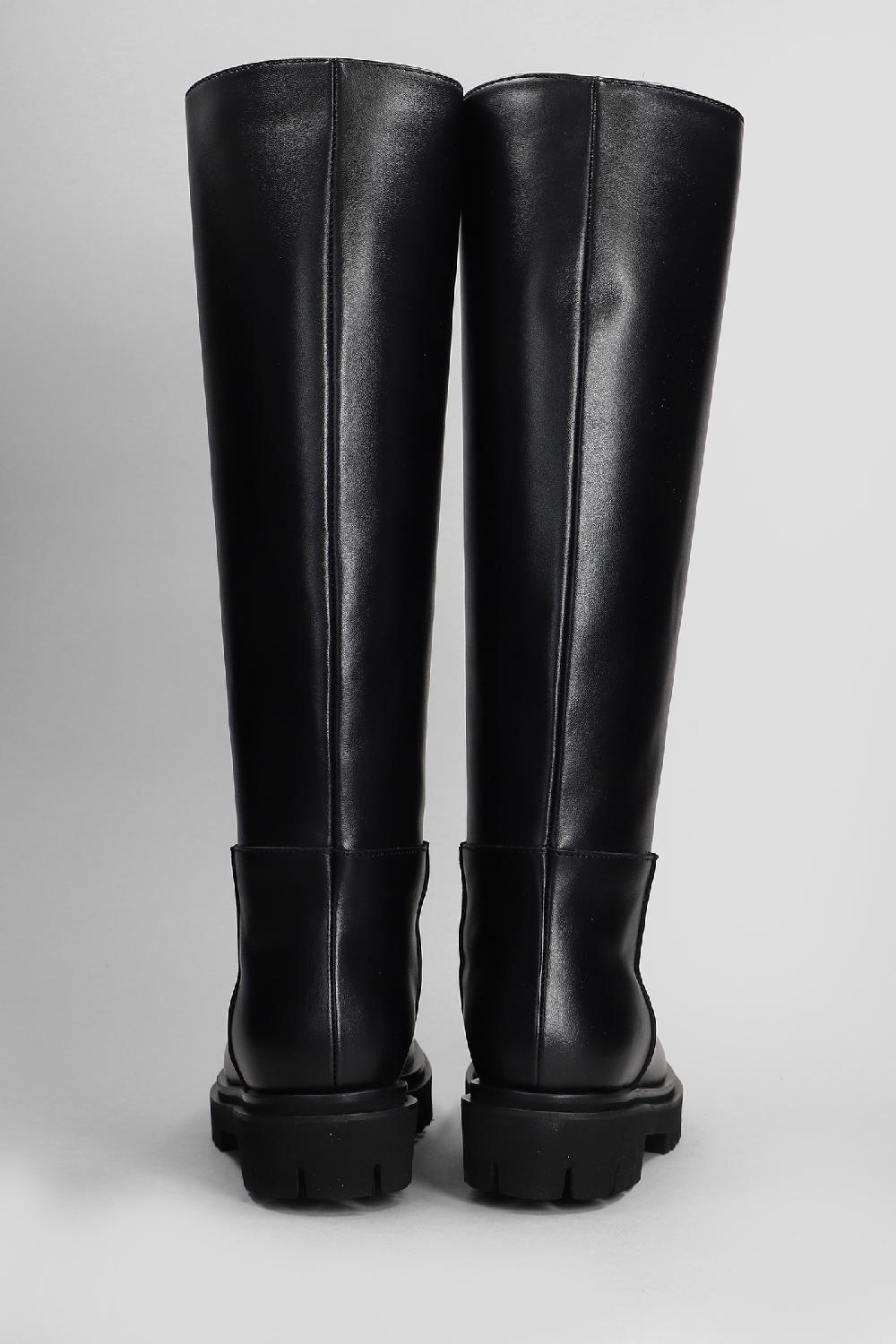 Deliberti Anna F. Stivali Tacco Basso In Pelle Nera Cod. 408536 - Deliberti The Luxury Shopping