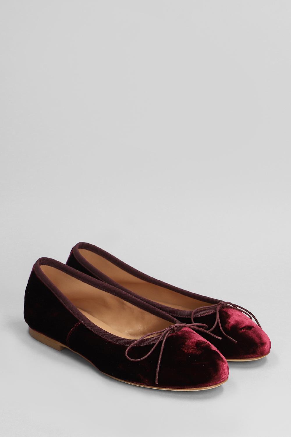 Deliberti Anniel Ballerine In Velluto Bordeaux Cod. 402958 - Deliberti The Luxury Shopping