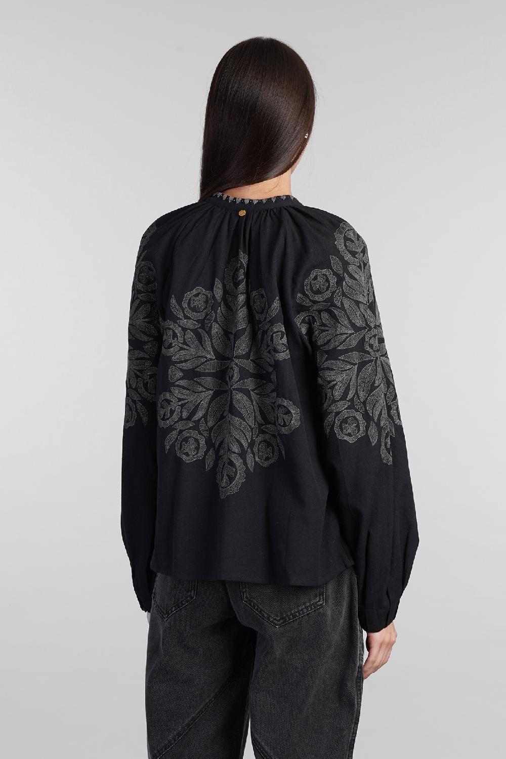Deliberti Antik Batik Camicia Eglantine In Cotone Nero Cod. 406693 - Deliberti The Luxury Shopping
