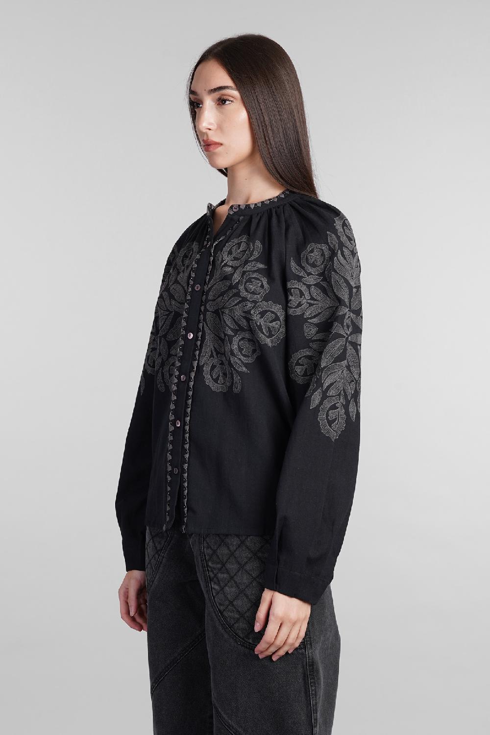 Deliberti Antik Batik Camicia Eglantine In Cotone Nero Cod. 406693 - Deliberti The Luxury Shopping