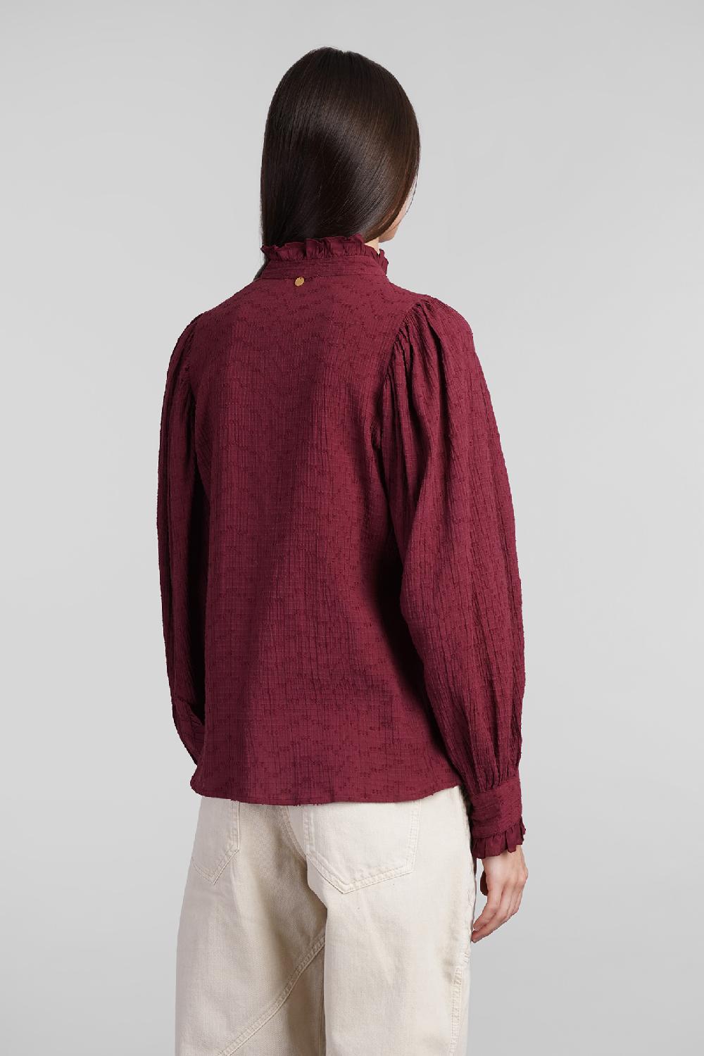 Deliberti Antik Batik Camicia Yvette In Cotone Bordeaux Cod. 406698 - Deliberti The Luxury Shopping
