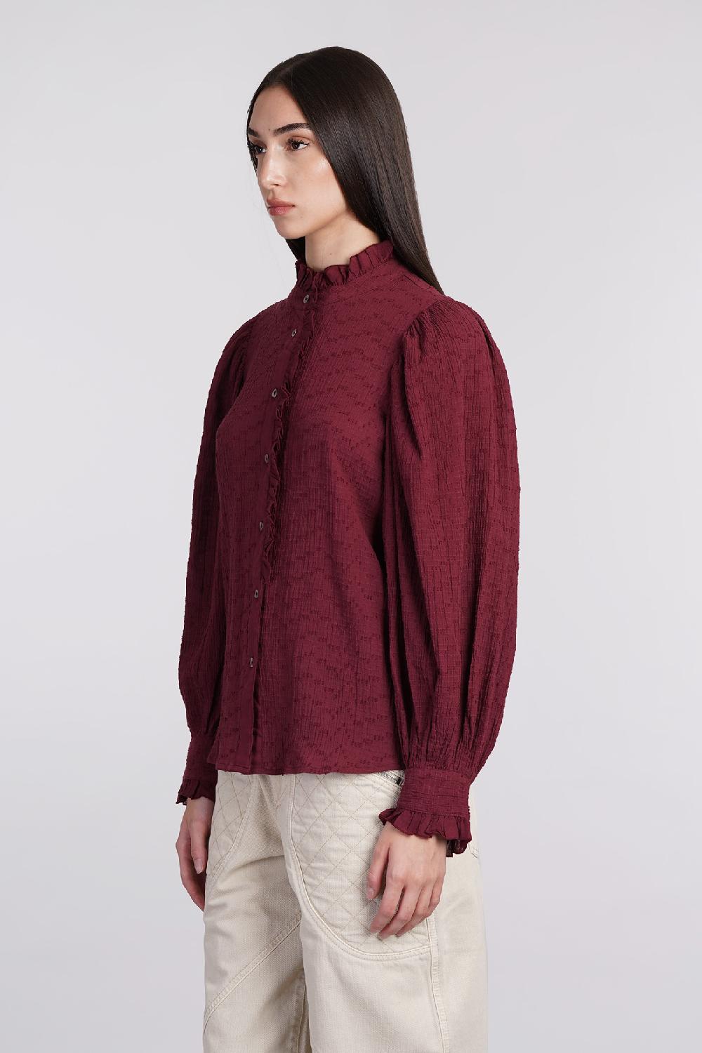 Deliberti Antik Batik Camicia Yvette In Cotone Bordeaux Cod. 406698 - Deliberti The Luxury Shopping